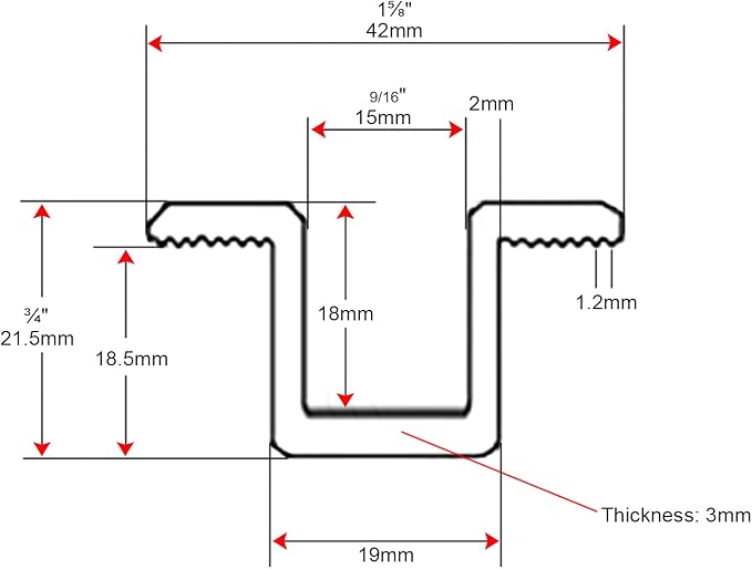 20 Pack Solar Panel Mid Clamps, Roof PV Panel Rail Aluminum Mounting Bracket Fits 1.2" - 2" Thick Solar Panel Frame