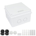 LeMotech Junction Box, Electrical Box IP65 Water Resistant Dustproof ABS Plastic Project Enclosure for Electronics White 5.9X 5.9X 3.9 inch