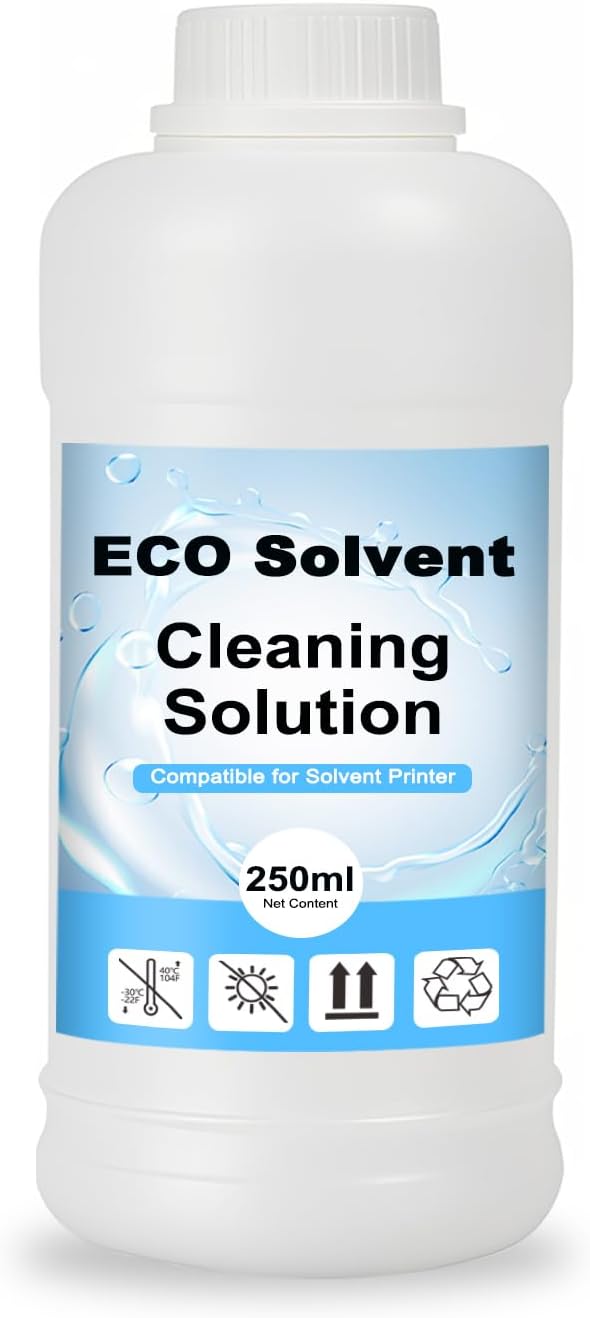 Eco Solvent Ink Cleaning Solution Printhead Cleaner Cleaning Fluid Cleaning Liquid Use for Roland Mutoh Mimaki DX XP600 for Roland eco Ink Cleaning 250ML
