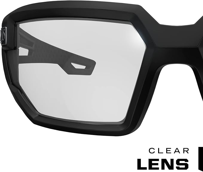 Mechanix Wear Type-X Clear Lens Safety Glasses - Anti-Fog Polycarbonate Industrial Safety Glasses - Ventilated Temples & Scratch-Resistant Lenses - Black Frame