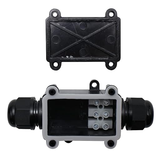 Junction Box Waterproof IP68 2 Way Plug Line M20 Coaxial Underground Electrical Junction Box Wire Range 5 to 15mm Outdoor External Electric Power Cord Boxes