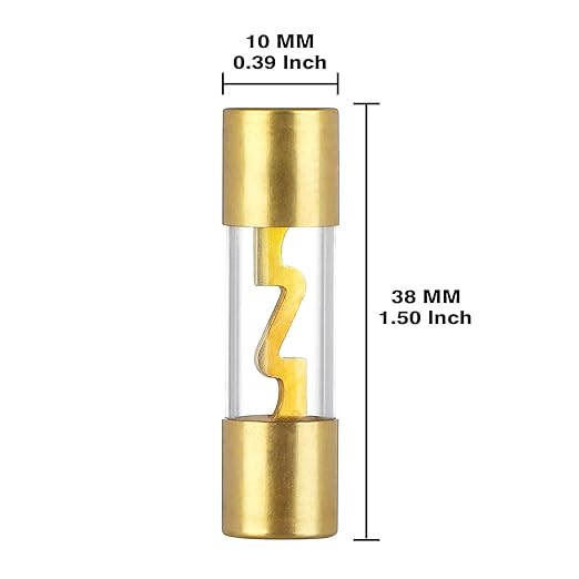 in-line AGU Fuse Holder for 4-10 Gauge AWG Wire / 6 Gauge & 8 Gauge/with Six 60A AGU Fuses for Car Audio/Alarm/Amplifier/Compressors/Auto Parts/Automotive/Marine/Industrial (60Amp, 3 Pack)