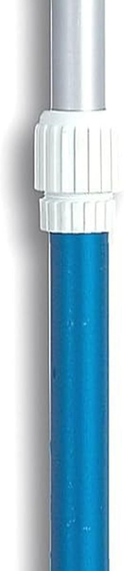 Swimline HYDROTOOLS 83565 2-Piece Telescopic Pole 8 To 15 Feet Adjustable Telepole For Swimming Pool Cleaning Skimmer Nets Vacuum Heads & Brushes Step-Up Anodized Aluminum W/ Strong Grip & Lock