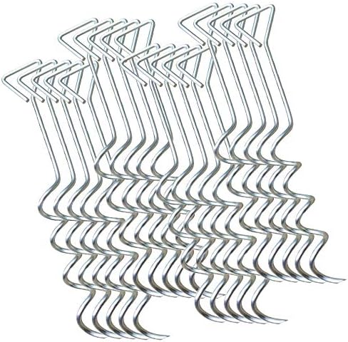 Mytee Products 20 Pack Hay Tarp Spiral Anchor Pins 16" to Secure Hay Covers | Corkscrew Shape Trampoline Anchor, Tent Hold Downs, Galvanized Steel Ground Tie Down Stakes
