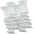Mytee Products 20 Pack Hay Tarp Spiral Anchor Pins 16" to Secure Hay Covers | Corkscrew Shape Trampoline Anchor, Tent Hold Downs, Galvanized Steel Ground Tie Down Stakes