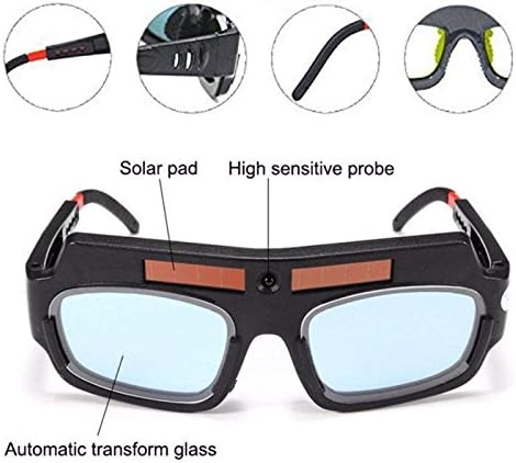 1 Pair Black Solar Auto Darkening Welding Goggle Safety Protective Welding Glasses Mask Helmet, Eyes Goggles Mask Anti-Flog Anti-glare Goggles