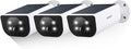 2K Solar Camera Outdoor Wireless-2.4Ghz WiFi Cameras for Home Security, Continuous Power, Color Night Vision, SD Card/Cloud Storage, Waterproof, Compatible with Alexa/Google Home S1 (3 Pack)