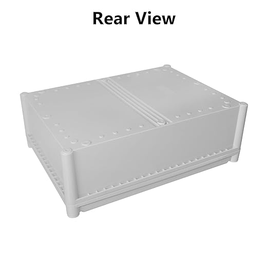 LeMotech Junction Box IP67 Waterproof Dustproof ABS Plastic Project Box for Electrical Outdoor Enclosure Gray 15 x 11 x 5.1 inch (380 x 280 x 130 mm)