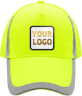 YOWESHOP Reflective Safety Baseball Cap Customize Logo with Removable PE Shell Hi-Vis Safety Work Hat