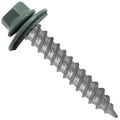 Metal Roofing Screw: (250) 12 x 1-1/2" Hemlock Green Hex Sheet Metal Roof Screw. Sharp Point Metal to Wood siding Screws. 5/8" EPDM Washer.