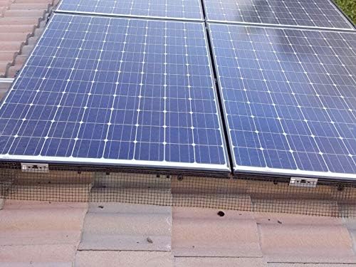 Bird Barrier Wire Mesh Screen for Solar Panel Protection 50’ X 8” X 1/2” Black PVC Coated, Protect Your Solar Panels - Fastener Clips Sold Separately