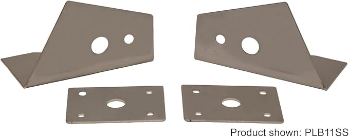Buyers Products PLB12S Truck Hood Light Brackets for Use with Single Stud Plow Lights, Stainless Steel