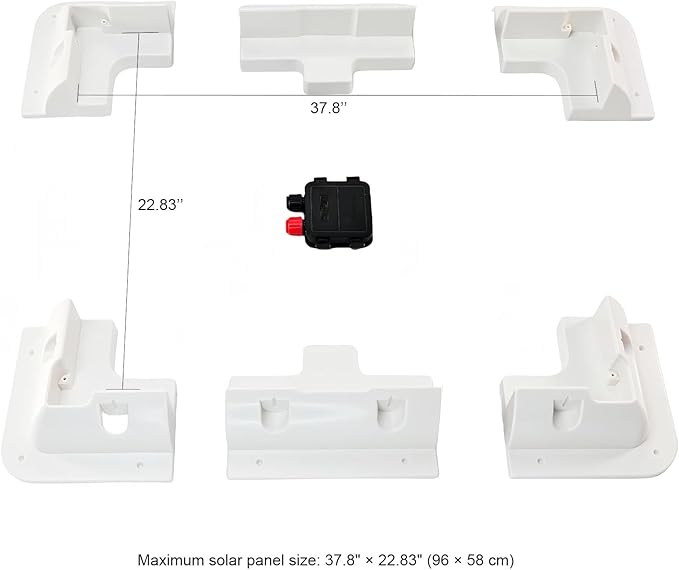 Solar Panel Mounting Brackets Kit, 7PCS Roof Mounts for RVs, Vans, Caravans, Sheds & Boats — Screw-Fix Only, Flat Roof Compatible, No Adhesive or Curved Roof Use