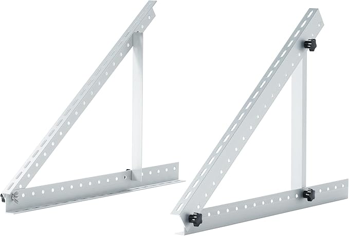 JJN 41" Solar Panel Mount, 0 to 90° Adjustable Solar Panel Mounting Brackets, Aluminum Stand Supports Single Panel from 100W to 300W with Foldable Tilt Legs for Flat roof, Ground,RV Boat