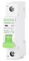 12V-110V DC Miniature Circuit Breaker, 60 Amp 1 Pole Battery Breaker Protector for Solar PV System and RV, Thermal Magnetic Trip, DIN-Rail/Surface Mount, Chtaixi DC Disconnect Switch B60