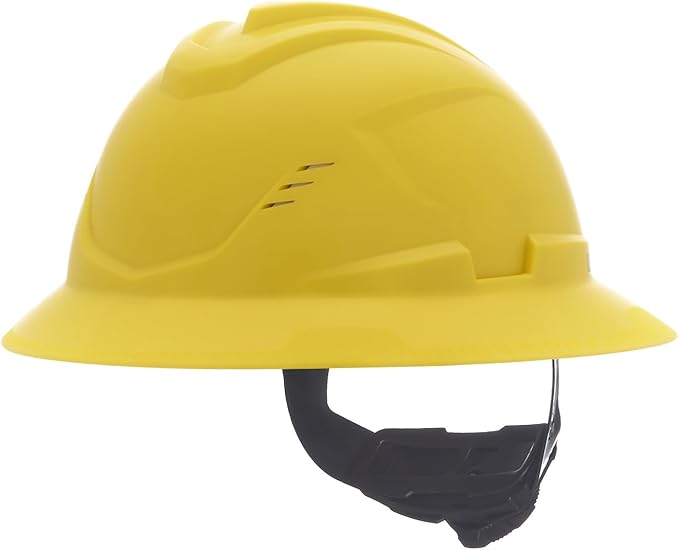 MSA V-Gard C1 Full Brim Hard Hat with ReflectIR Cooling Thermal Barrier and Fas-Trac III Suspension - Uses Highly Innovative Cooling Features to Help Alleviate Heat Stress