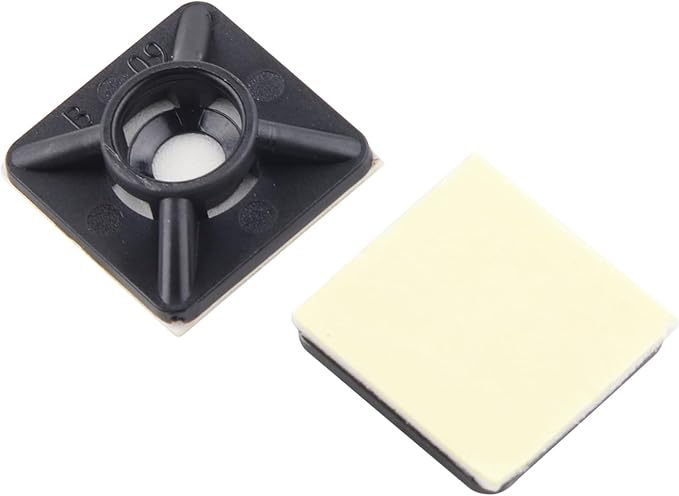 ZipTie.com 3/4-inch UV Resistant Black Zip Tie Mounts, UL 21 Listed, 100-Pack