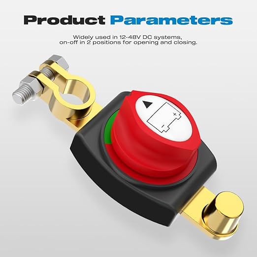 Top Post Battery Disconnect Switch, Malictele On/Off 275A Negative Battery Quick Disconnect 12-48V Heavy Duty Kill Switch for Car, Vehicle, RV and Boat
