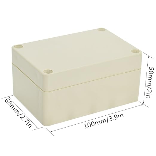 LeMotech Waterproof Dustproof IP65 ABS Plastic Junction Box Universal Electric Project Enclosure Pale Gray 3.9 x 2.7 x 2 inch (100 x 68 x 50 mm)