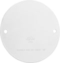 Sealproof Round Metallic Blank Weatherproof Outlet Cover, UL Listed, White