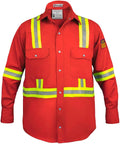 Flame Resistant High Visibility Hi Vis FR Shirt - 100% C - 7 oz