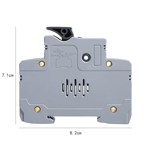 Solar/Photovoltaic Fuse Holder PV DC1000V 15A 35mm DIN Rail Mounting Cylindrical Base Single Mount Solar Photovoltaic Fuses Link System Protection