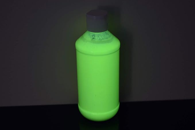DirectGlow 8oz UV Blacklight Reactive Fluorescent Acrylic Paints (Yellow)
