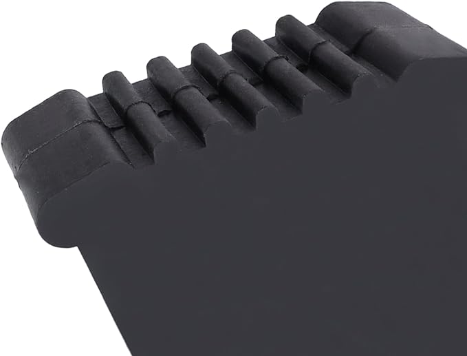 Geesatis 2Pcs Non-Slip Folding Ladder Feet Mat,Rubber Pads Covers Ladder Foot Pads,Anti-Skid Ladder Leg Cushion Bumper,1.2x2.9 Inch (Black)
