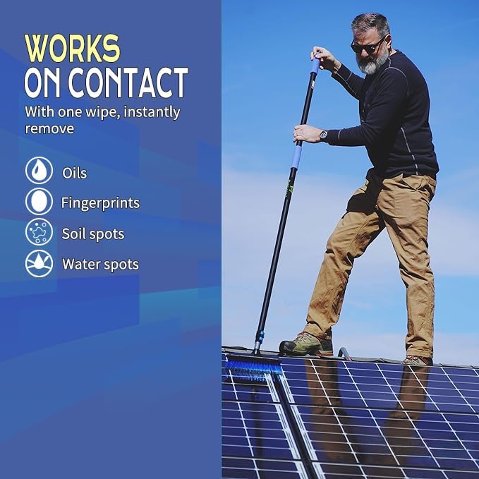Solar Panel Cleaner 1 Gallon (Makes 600 Gallons) Super Concentrated Glass & Solar Panel Cleaning Outdoor Window Cleaner - Fast Dry, Remove Dirt,Dust,Droppings,Oils,Fingerprints,Water Spots