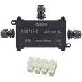 Junction Box,ABS Waterproof IP68 Electrical Boxes.with 24A Barrier Terminals Electric Junction Project Box for 4-8mm Dia Wire.Outdoor External Electric Power Cord Boxes.
