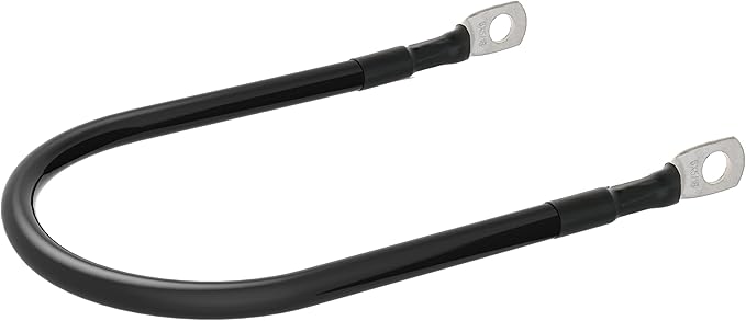 6 AWG Battery Cable 6AWG Gauge Battery Inverter Cables for Automotive Solar Marine Boat RV Car Motorcycle (6 AWG, 9in, 5/16")