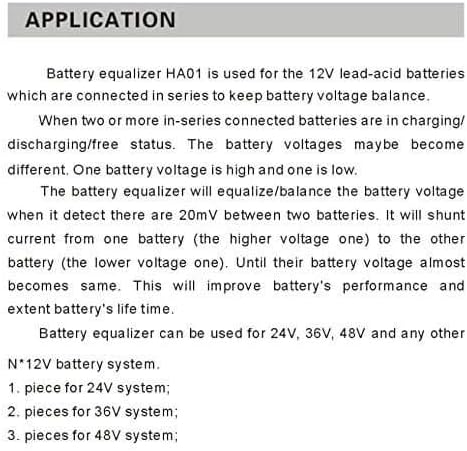 PowMr Battery Equalizer Voltage Balancer - for 24V Lead-Acid AGM Gel Flood Battery Battery Extend Battery Life 1 Year and More HA01Golf Cart Battery Equalizer Battery in Series Battery Balancer