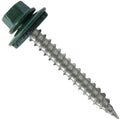 Stainless Steel Metal Roofing Screws (250) 9 x 1-1/2" Ivy Green hex Head Sheet Metal Roofing Screw. Self-Piercing (SP) tip Metal to Wood siding Screws EPDM Washer