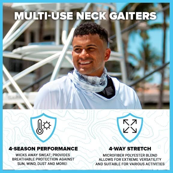 S A Company 5-Pack UV Face Shield | UV 30+ Multipurpose Neck Gaiter Balaclava for Adults | Multiple Color Packs