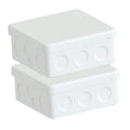 IP65 Waterproof Project Box with Screwless Cover, Outdoor Plastic Junction Box, Project Case for Garden Patio, Pack of 2, White 3.5×3.5