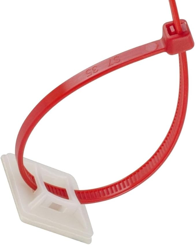 GTSE 15,000 Pack White Zip Tie Mounts, 3/4" Adhesive Mounting Squares, Cable Tie Mount, Cable Clips Organizer Holders, Zip Tie Anchor for Wire Bundles, UV Resistant Tie Wrap Bases