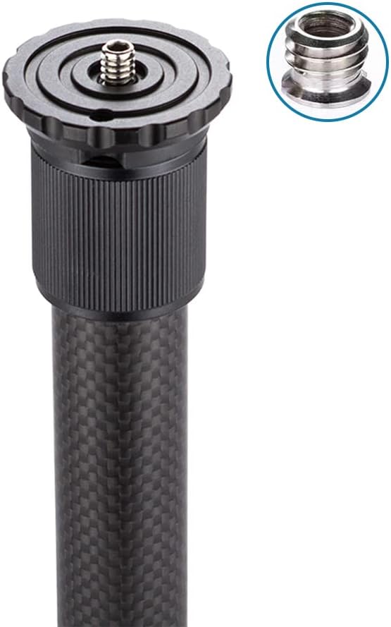 Carbon Fiber Tripod Extension Two-Section Rod Central Column Extender Tube for Photo Studio Monopod DSLR Camera Microphone Stand