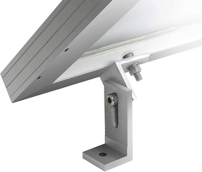 Renogy Adjustable Solar Panel Tilt Mount Brackets support up to 150 Watts Solar Panel for Roof, RV, Boat and Any Flat Surface, for on-grid/off-grid systems (Mount Only), Silver