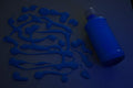 DirectGlow 8oz UV Blacklight Reactive Fluorescent Acrylic Paints (Black)