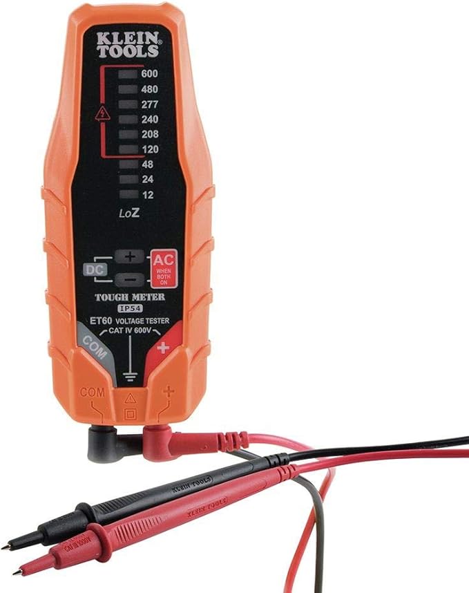 Klein Tools ET60 Voltage Tester, Tests AC / DC and Low Voltage, No Batteries Needed