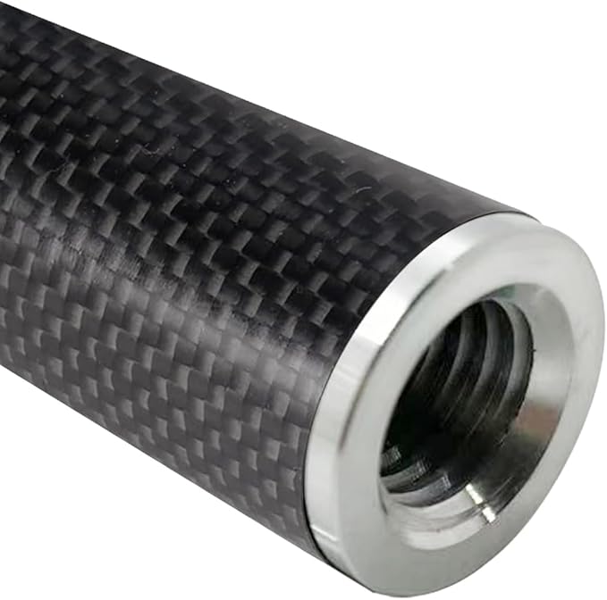 Carbon Fiber Extension Pole Rod 5/8-11 Threads Screw Mount Telescopic Pole Extender for Level GPS RTK Surveying GNSS Robotics Antenna Height Measurement Tripod Stabilizer (15cm/5.9")
