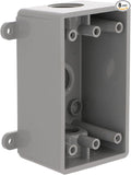 BELL PSB37550GY Single-Gang Weatherproof Three 1/2". or 3/4 in. Threaded Outlets,2 in,Gray,(Pack of 8)