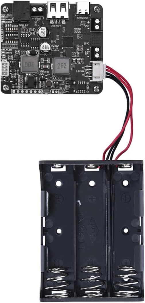5V-24V Solar Power Management Module with MPPT, Type-C Power Adapter, 5V/3.1A Regulated Output, USB C, Ideal for Solar Charging, IoT & Eco-Friendly Projects (Not with 18650)