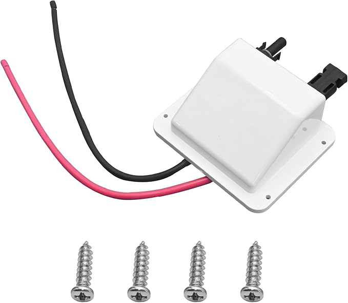 VIKKSAER White Solar Cable Entry Gland Box, 1FT 10AWG Soft Solar Extension Cable and Connector, UV Resistance Dual Cable Entry Gland Housing on RVs, Caravans, Boats, Campers (1FT, White)