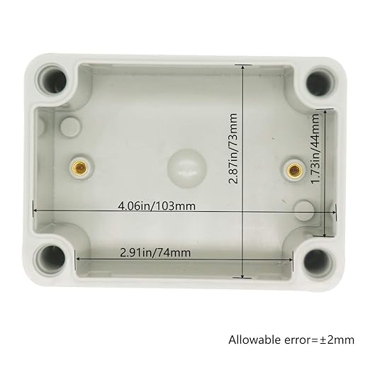Zulkit Junction Box ABS Plastic Dustproof Waterproof IP67 Junction Boxes Universal Electrical Project Enclosure DIY Electronic Project Box Grey 4.33 x 3.15 x 3.35 inch (110 x 80 x 85 mm)