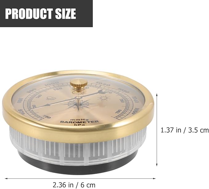 Cabilock High Precision Aneroid Barometer for Home Use Adjustable and Calibratable Dial Type Barometer for Accurate Weather Monitoring and Indoor Humidity Measurement