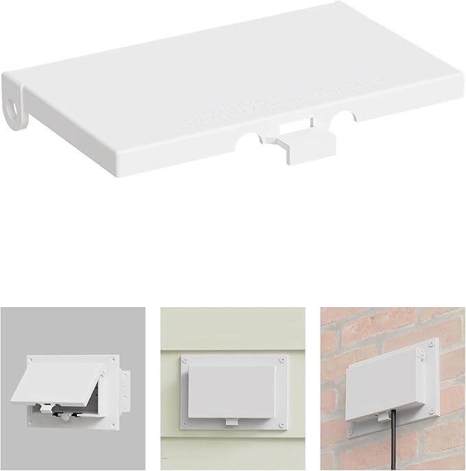 Type 3r Enclosure Cover, DBHW-1 Outdoor Outlet Cover for Wet Locations (Horizontal), Electrical Box Replacement Cover for DBHS1W/DBHR1W/DBHM1W/DBHR141W in Box Electrical Outlet Box - White(1-Pack)