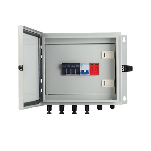 4 String Solar PV mc4 Metel Combiner Box 16A Rated Current Fuse 63A Air Circuit Breaker Out Door IP65 Waterproof (4 String- 16A)
