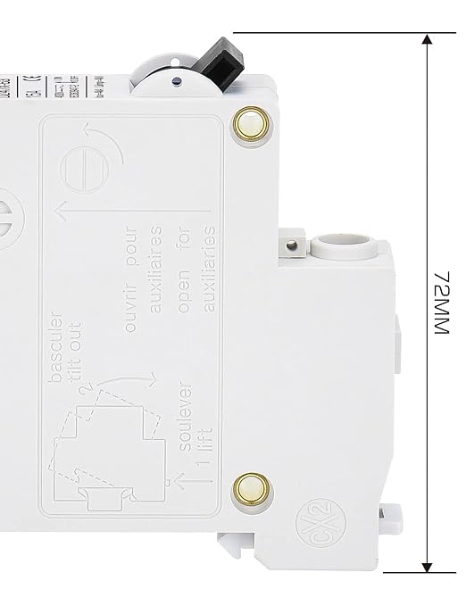 DIHOOL AC/DC Miniature Circuit Breakers, 2 Pack, Single Pole 15 Amp, 12V 24V 48V 400V, Non Polarized, Solar Disconnect Switch, DIN Rail Mount, RV Battery Isolator, PV Array MCB, Thermal Magnetic Trip