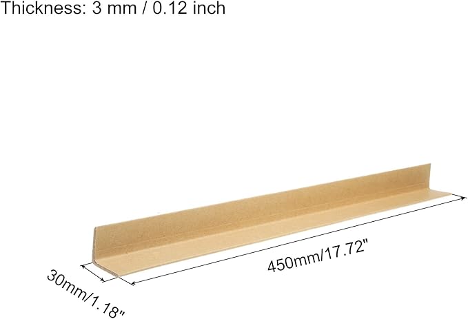 PATIKIL Adjustable Cardboard Corner Protector Package Frame Protectors L Shaped 450x30mm Thick 3mm for Art, Packing, Shipping, Pack of 50